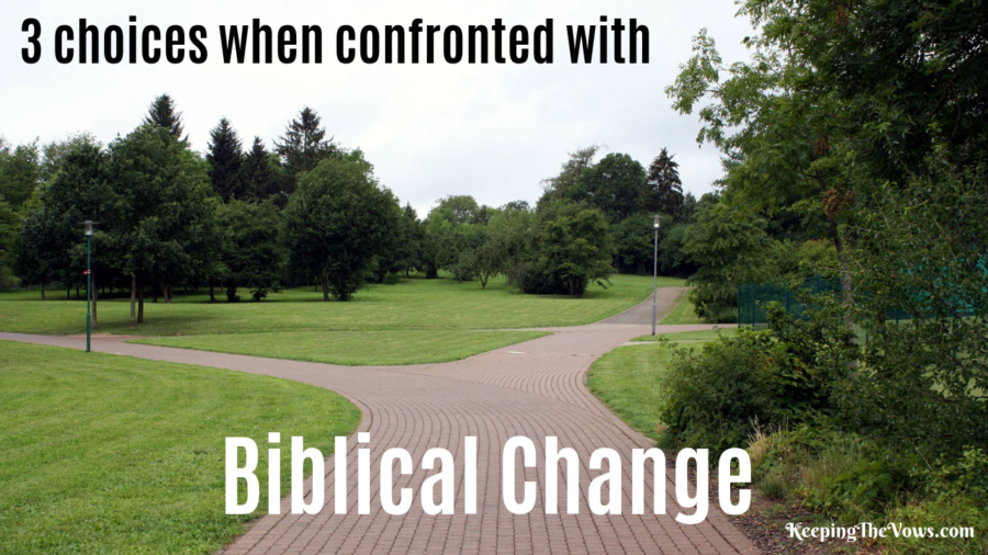 3 Choices When Confronted with Biblical Change